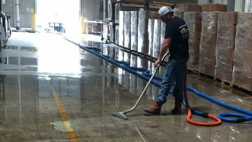 Warehouse Flood in Austin Water damage restoration in Austin
