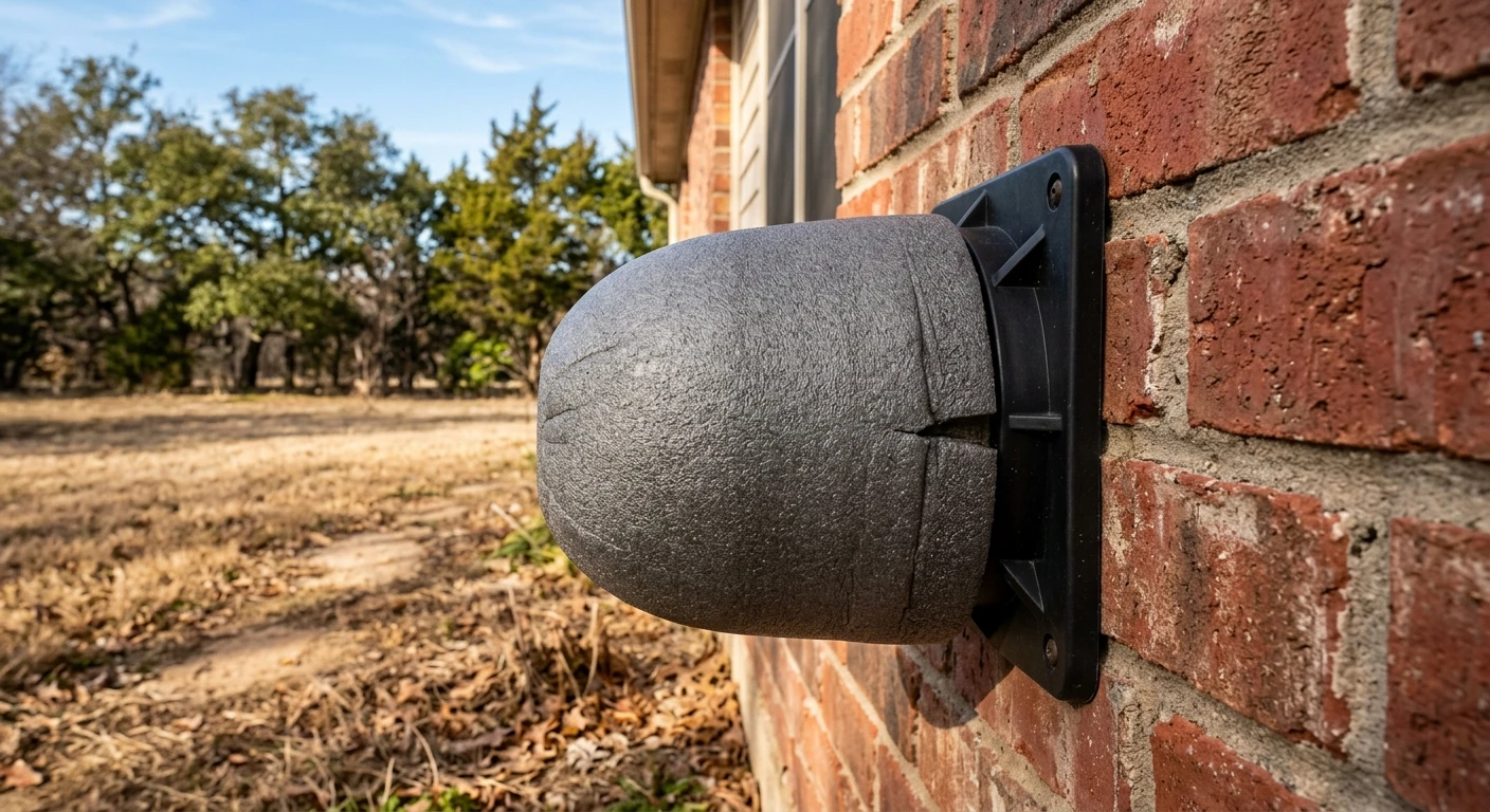 Exposed pipes wrapped in foam insulation ahead of a Central Texas freeze